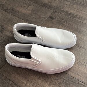 Vans Men's Classic White Slip-On Sneakers